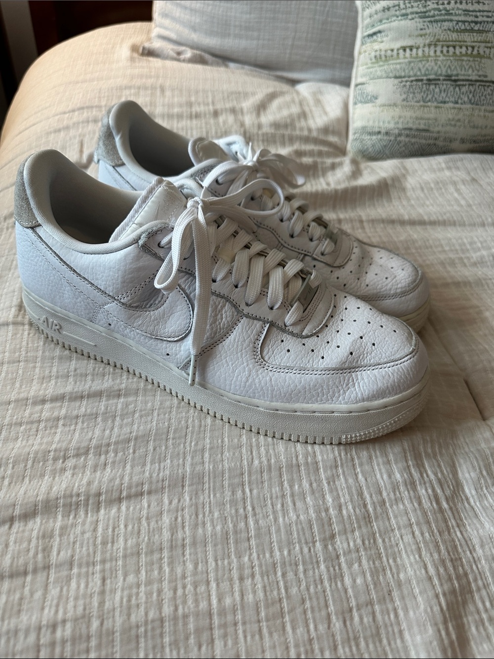 Nike White Leather Low-Top Sneakers